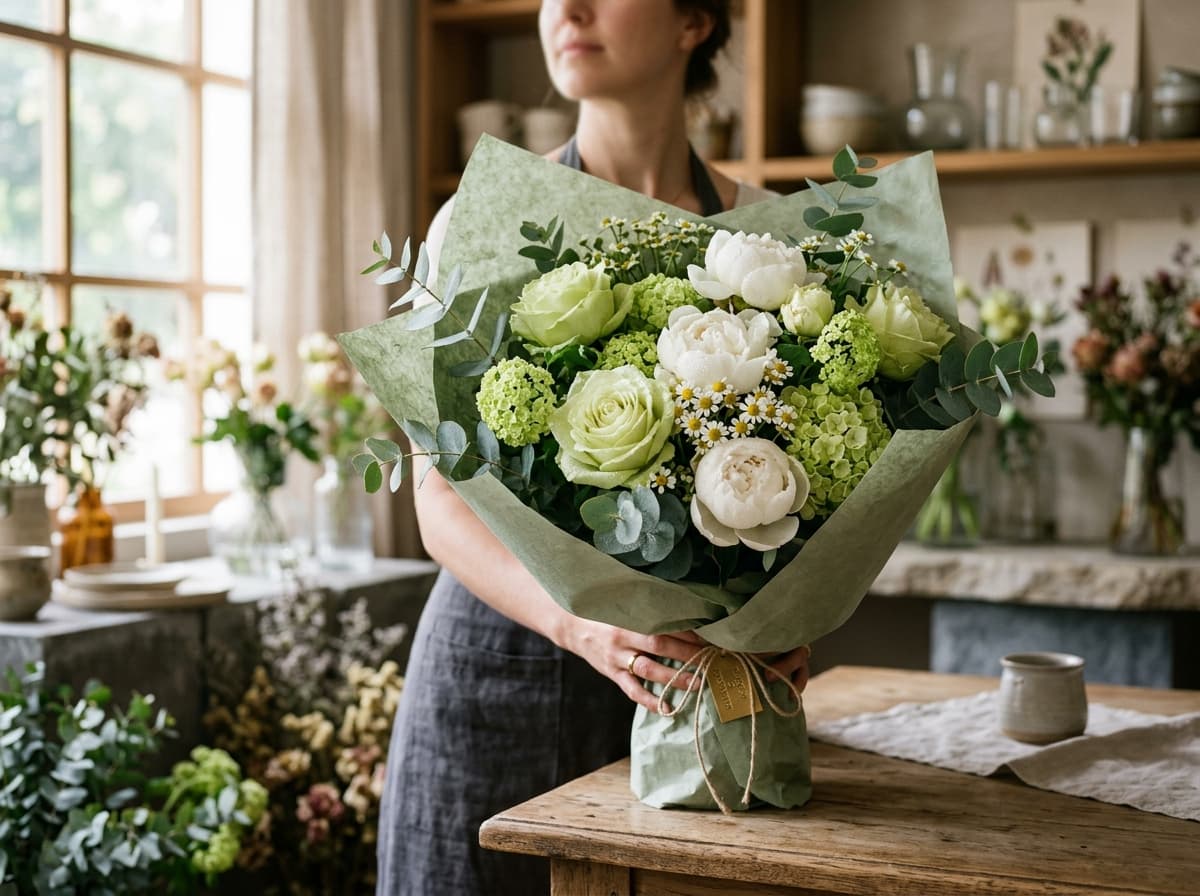Botanica Atelier — Nghệ Thuật Hoa Tươi Tone Xanh & Trà