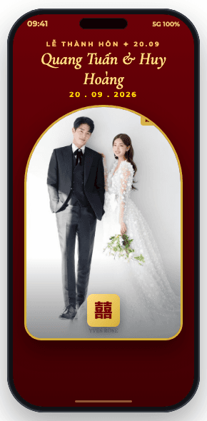 MẪU 02 — Mở Rèm Nhung Đỏ Hoàng Gia: Lễ Thành Hôn Quang Tuấn & Huy Hoàng