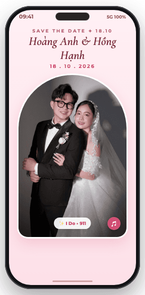 Mẫu thiệp cưới MẪU 05 - Lễ Thành Hôn Hoàng Anh & Hồng Hạnh
