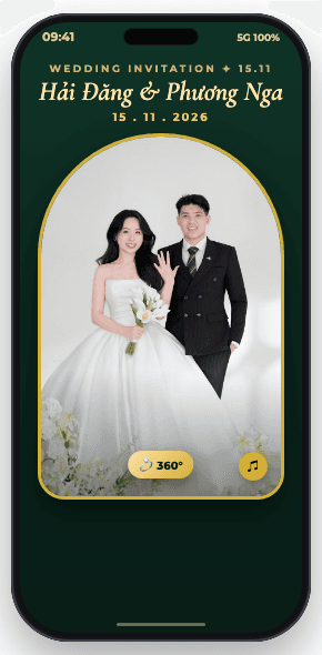 Mẫu thiệp cưới MẪU 07 - Lễ Cưới Hải Đăng & Phương Nga