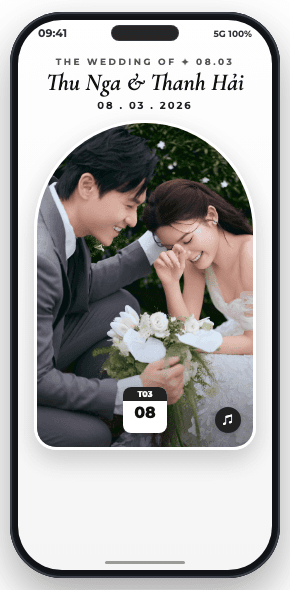 Mẫu thiệp cưới MẪU 14 - Lễ Thành Hôn Thu Nga & Thanh Hải