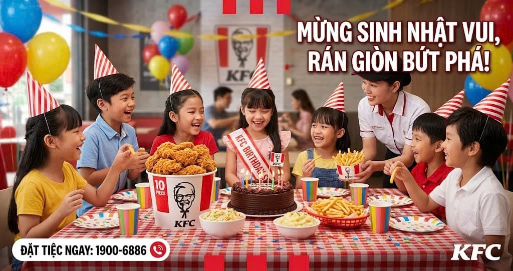 Website mẫu Đặt Tiệc Sinh Nhật KFC